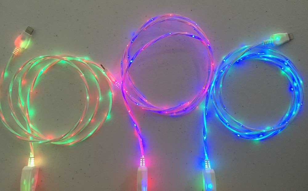 LED LIGHT-UP USB Data Cable charger FOR Apple iPhone X 8 7 6 5 4s MICRO B C