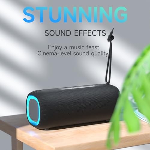 Portable Bluetooth Speaker, Wireless Bluetooth Speaker with Clear Loud Black