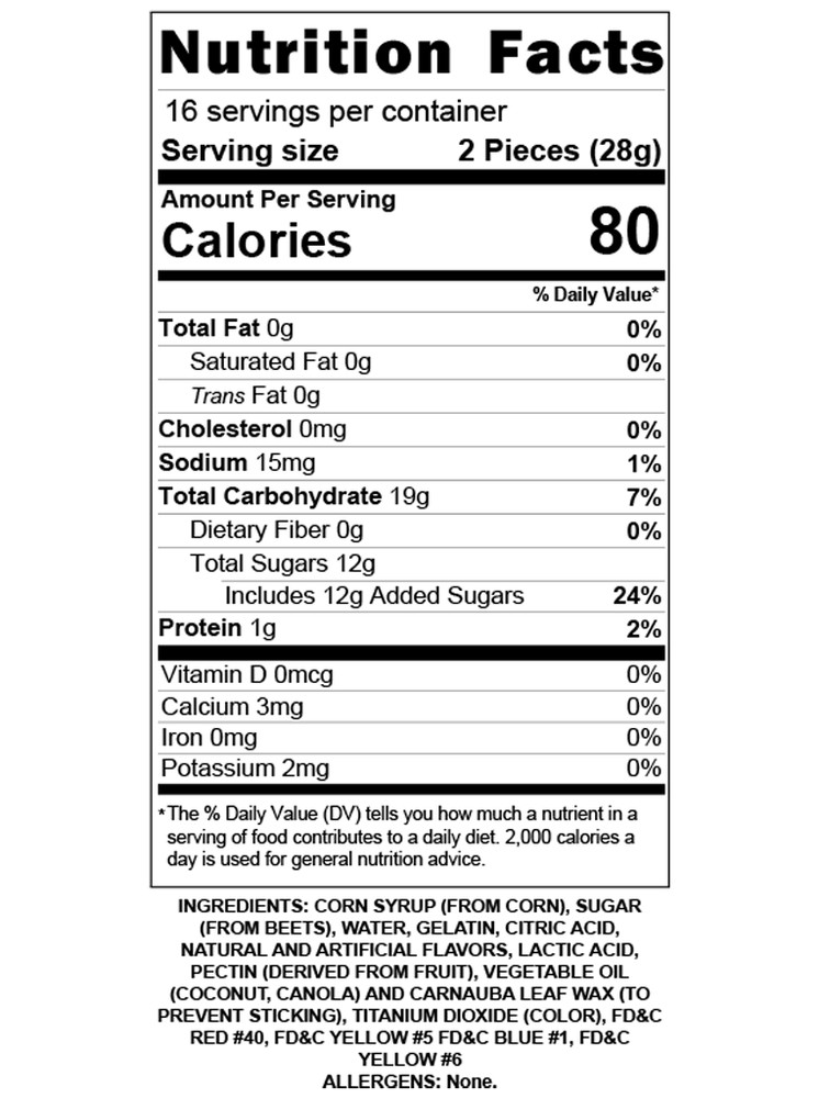 Gummi Rainforest Frogs - 2 lbs