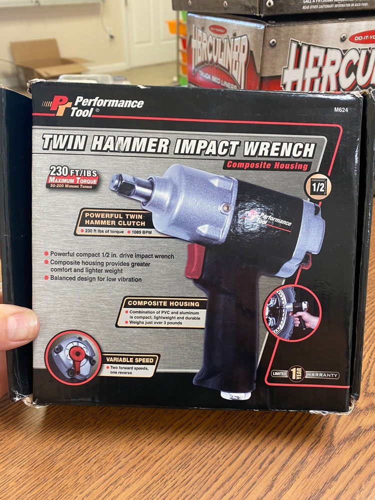 PERFORMANCE TOOL TWIN HAMMER 1/2" IMPACT WRENCH M624