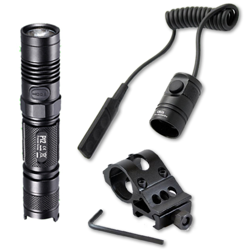 Nitecore P12GT Flashlight Includes Offset Gun Mount & Pressure Switch