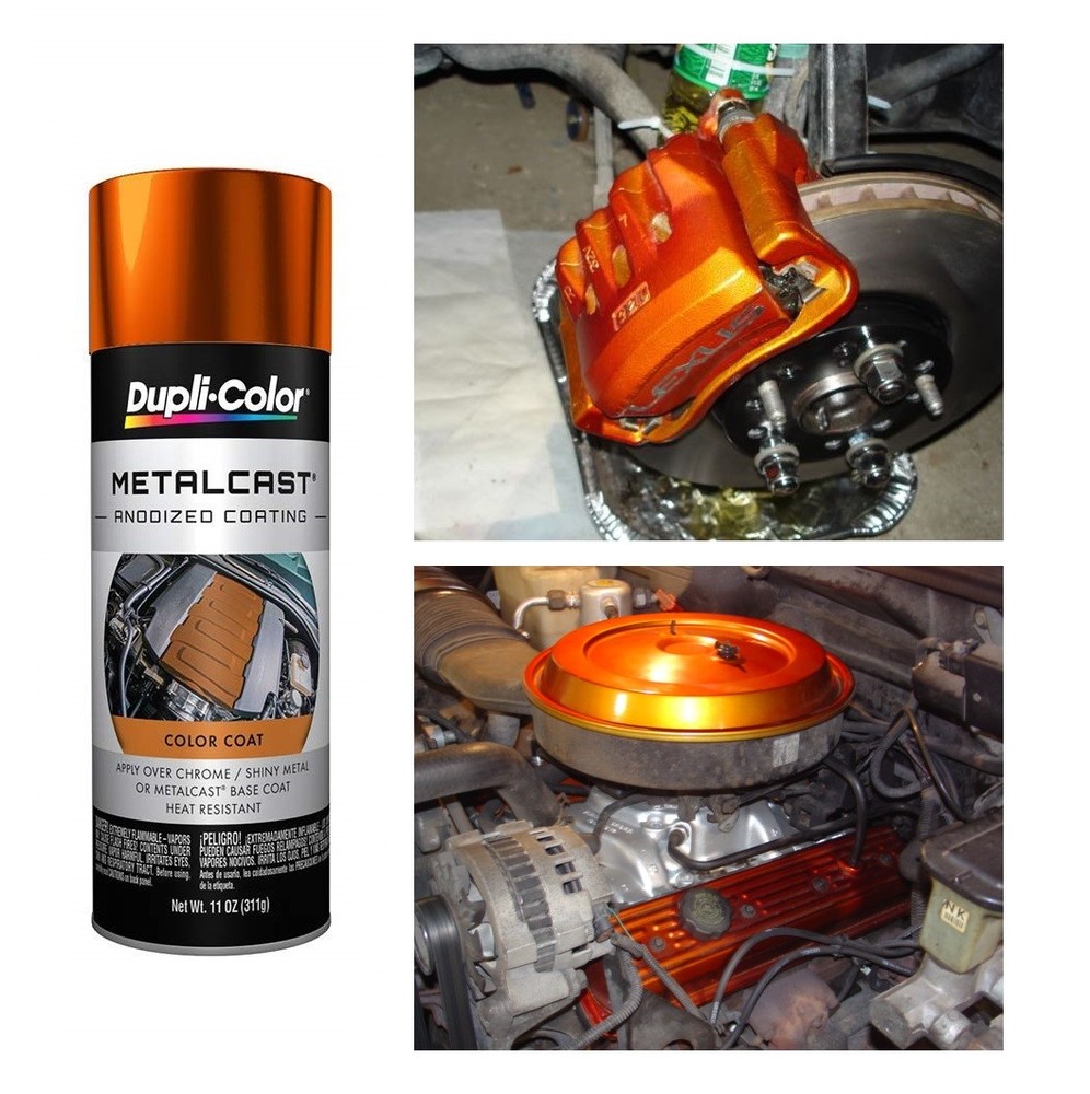 Anodized Orange Chrome Paint Engine High Temp Coating Caliper Brake Spray 2 Cans
