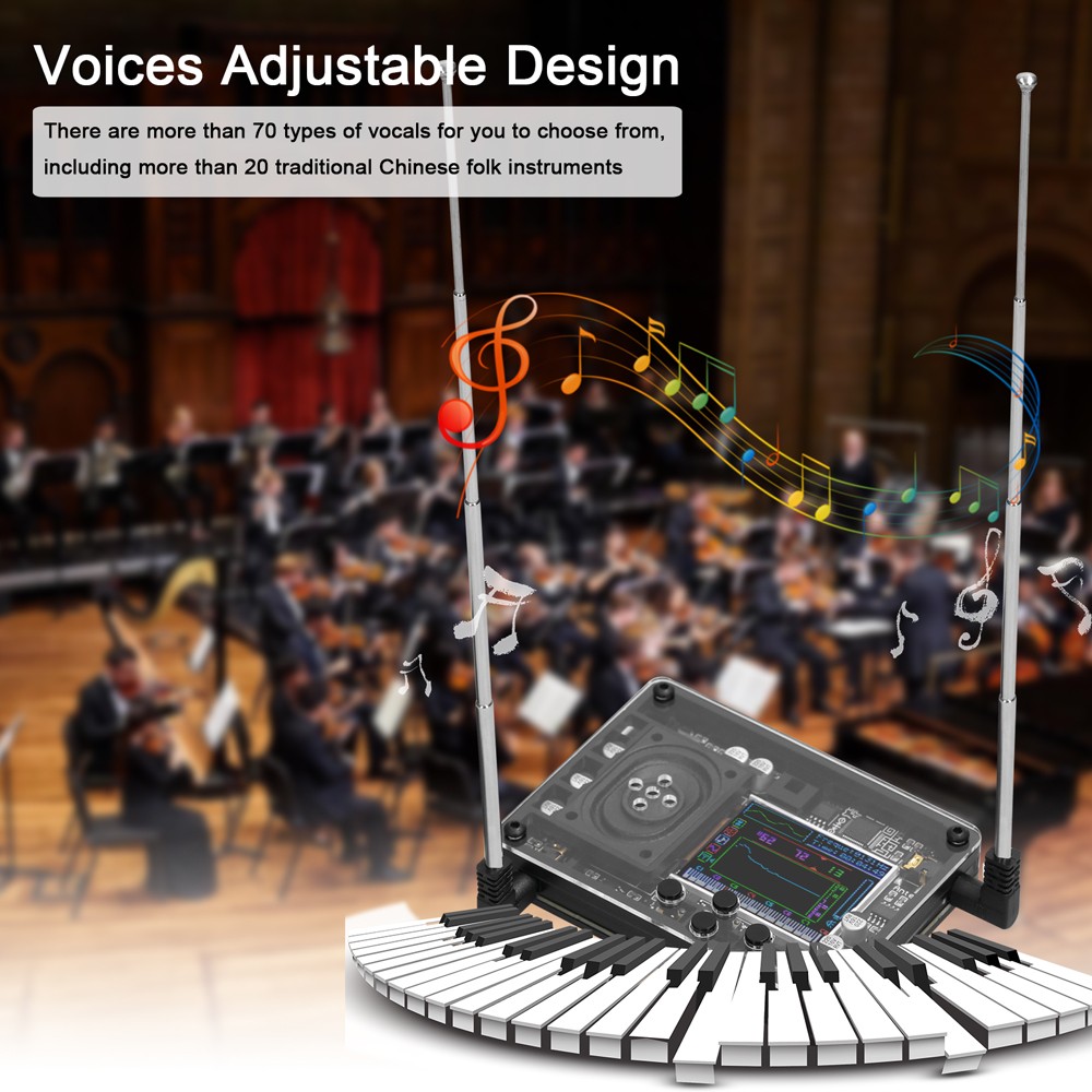 Retro Theremin Musical Electronic Creative Instrument Multiple Voice Adjustable