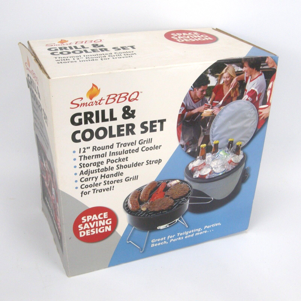 Smart BBQ 12" Portable Grill & Cooler Set - NOB