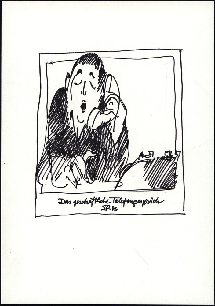 Testing, phone calls. Unique, 5 signed original drawings.