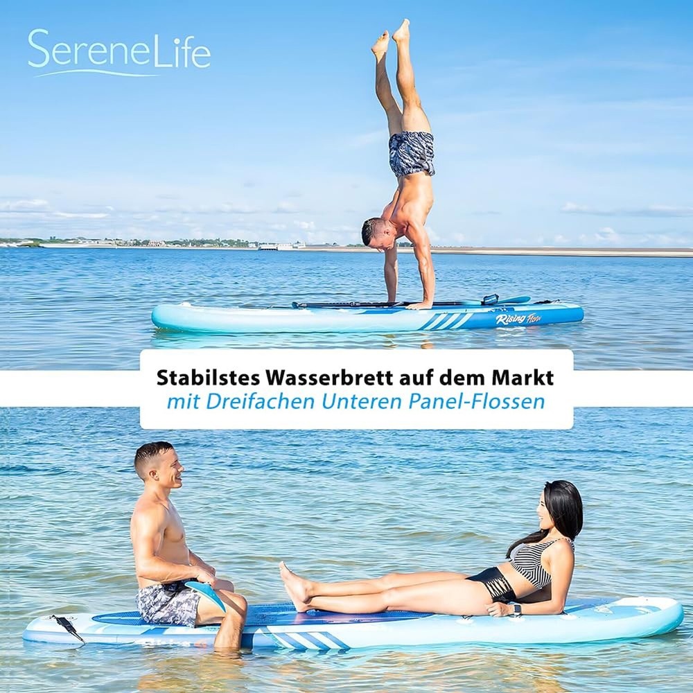 SereneLife Stand Up Paddle Board Light Blue