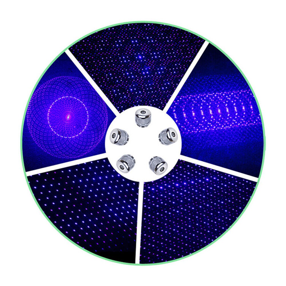 10W Blue Burning Laser Pointer 450-n-m Adjustable Visible Beam Dot Light US