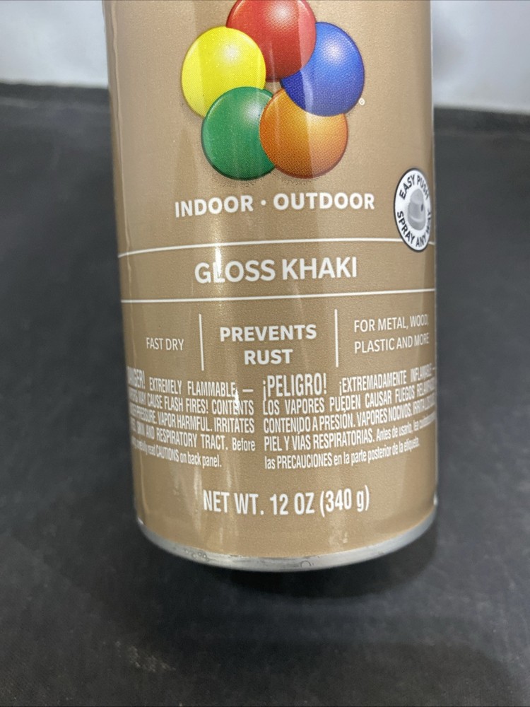 12 oz K0007 Khaki Paint & Primer Spray Paint, Gloss