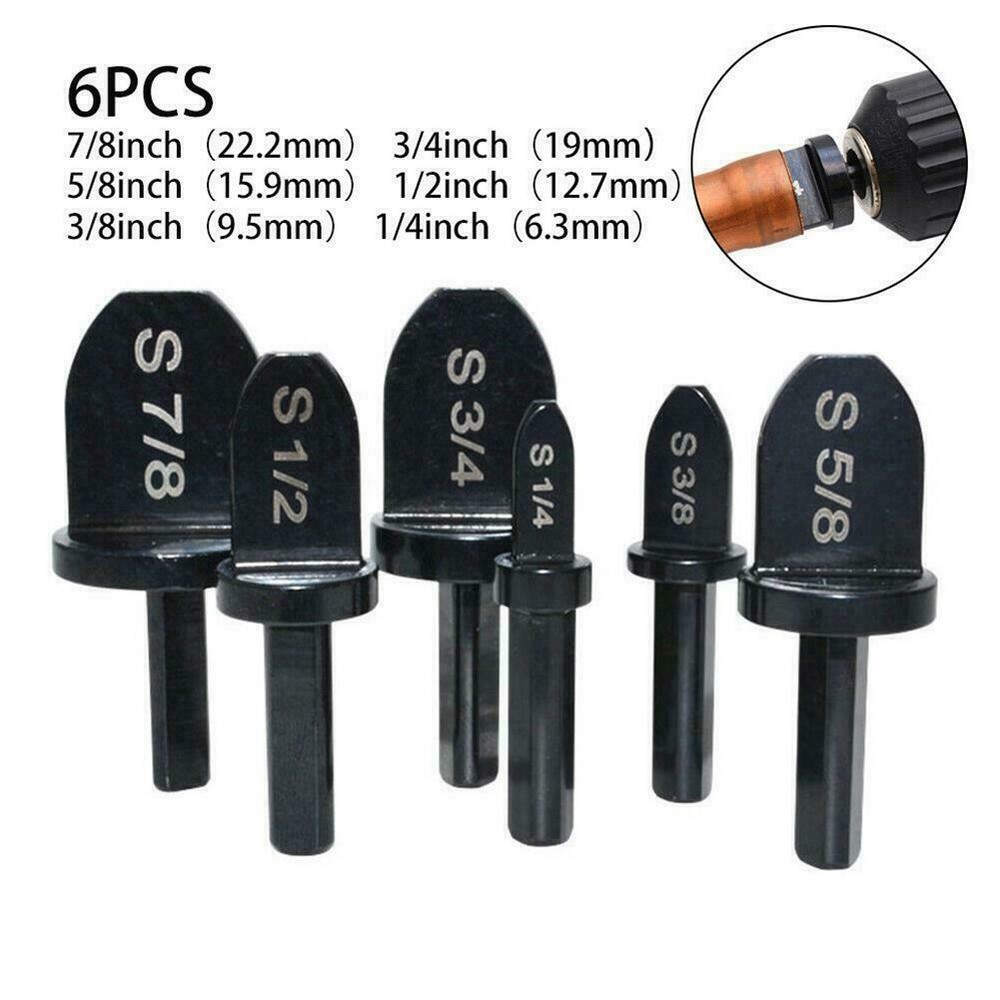 6PCS Air Conditioner Copper Pipe Swaging Tool Round Handle Tube Expanders Set US