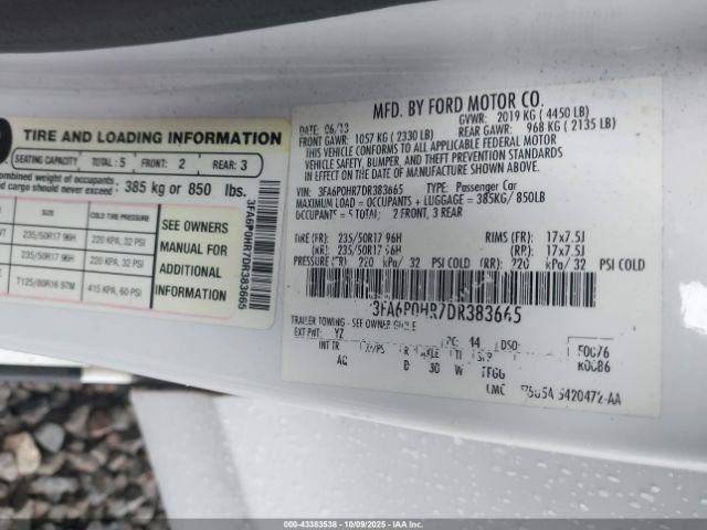 FUSION 2013 Glove Box 4856945