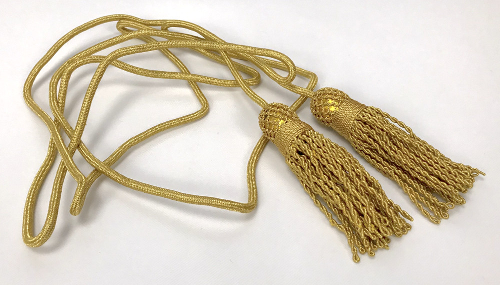 Gold Metallic Bugle, Flag, or Bagpipe Cord