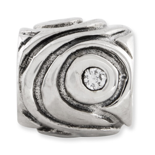 Silver Reflections CZ Bead QRS2370