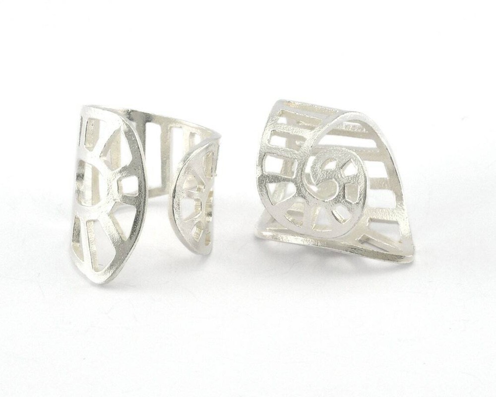 Adjustable Ring Shiny Silver Plated brass (18mm 7.5US inner size) 2740