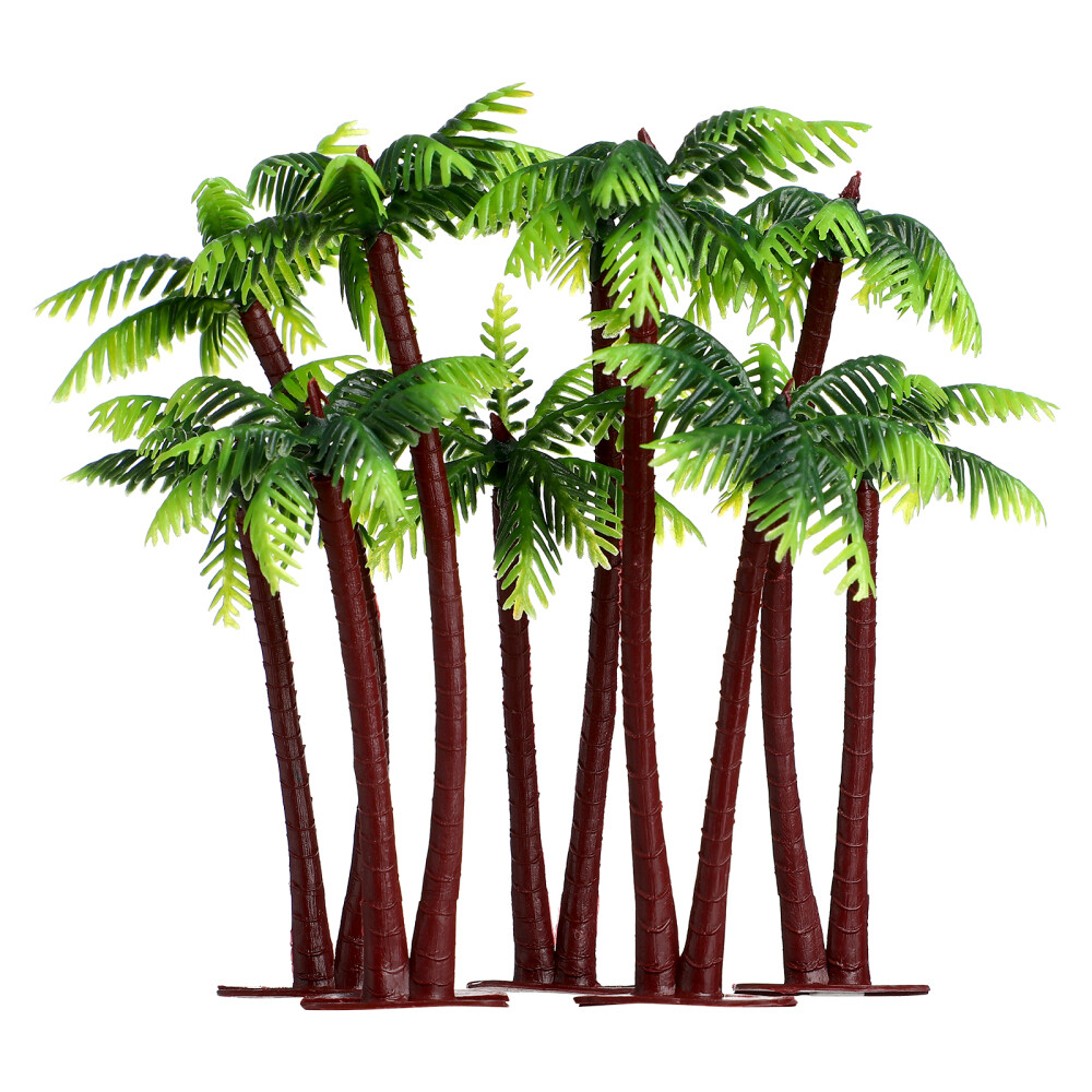 5PCS Simulated Aquarium Decorations Plants for Artificial Palm Tree Plants