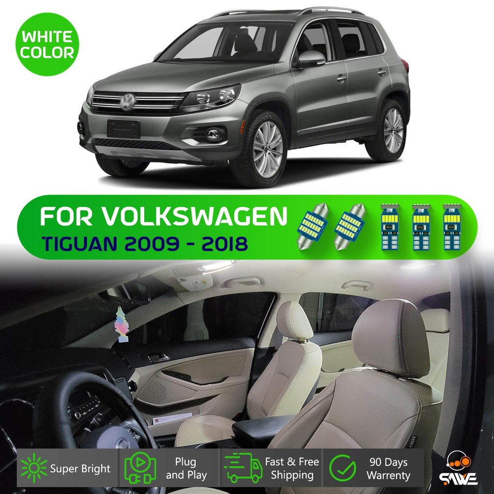 15x White Canbus Interior LED Light Package Kit For 2009- 2015 Volkswagen Tiguan