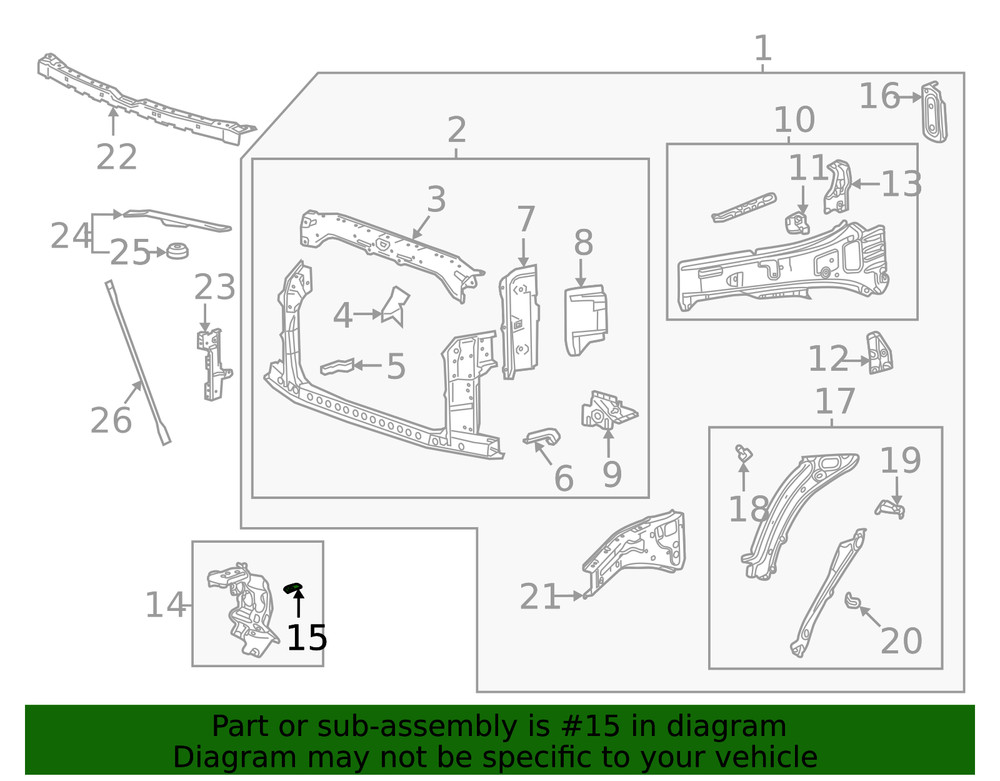Genuine GM Outer Support Bracket 84267777