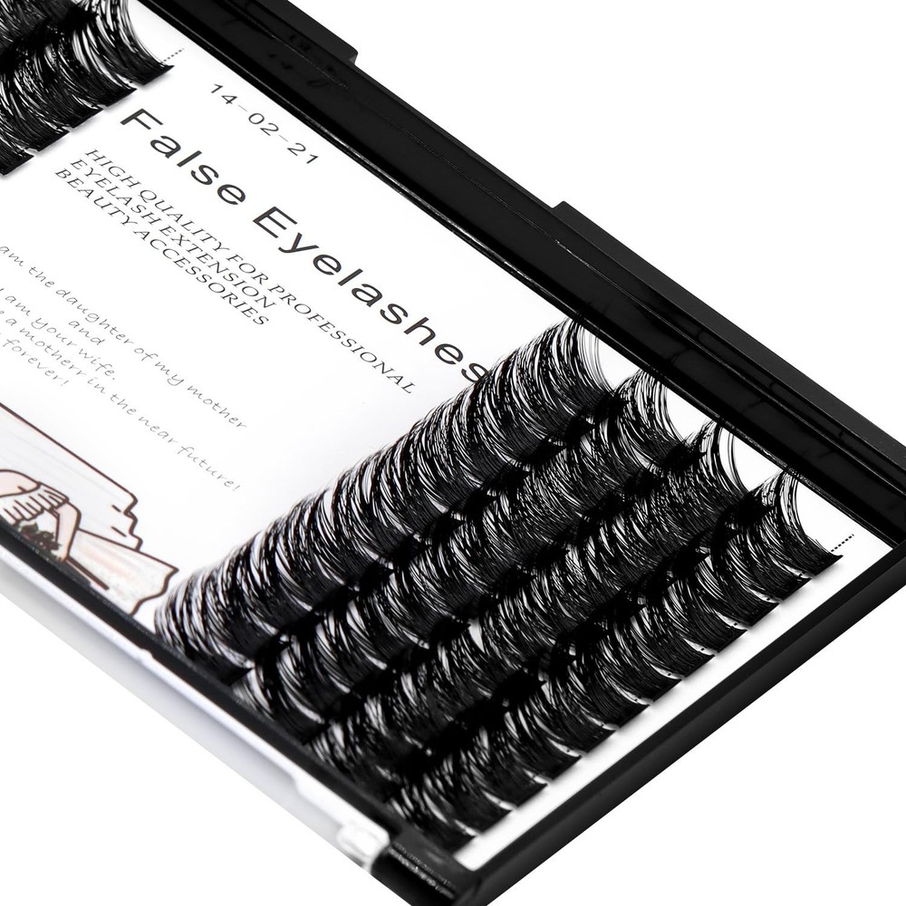 Bodermincer 84 Clusters D Curl Wide Cluster False 1 count (Pack of 84), Black