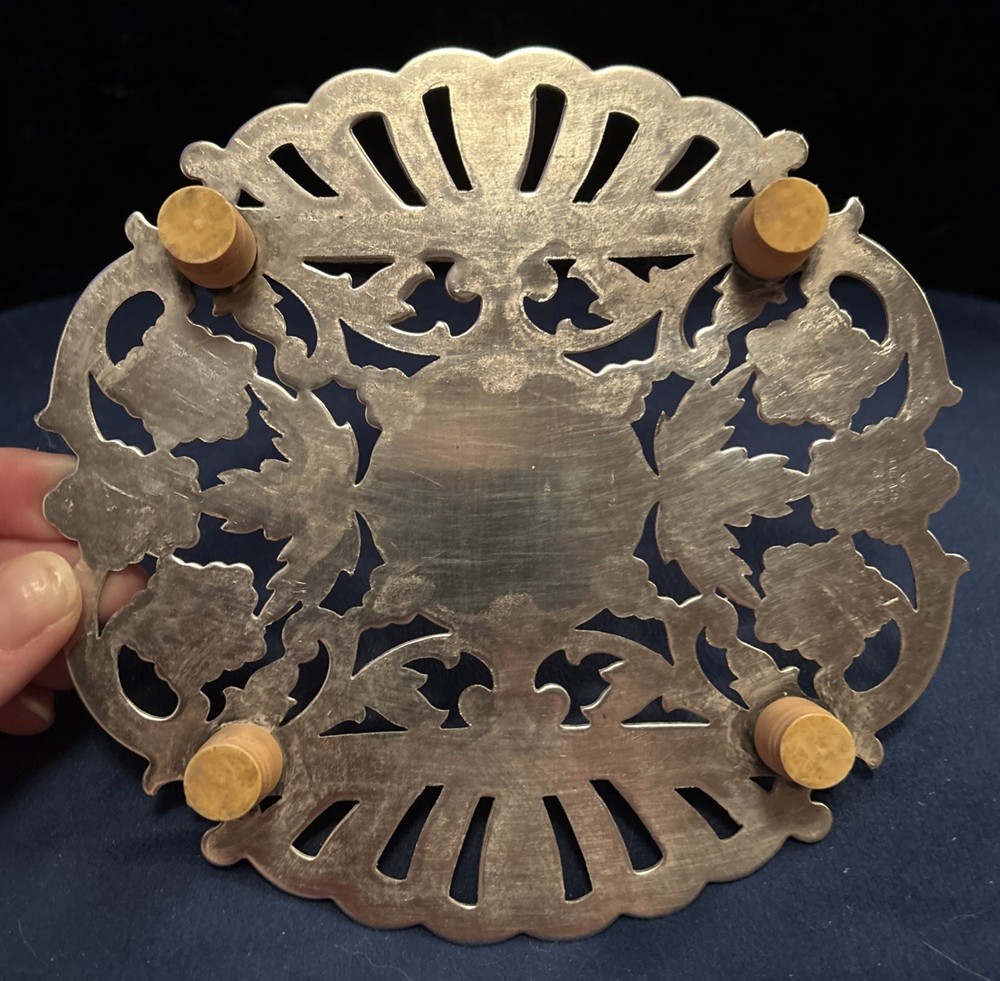 SILVER PLATED TRIVET VTG