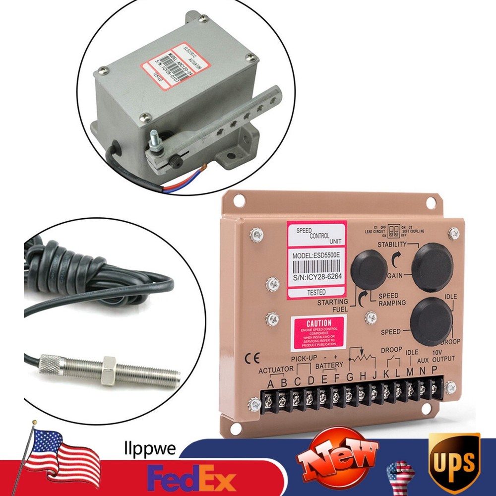 Electronic Engine Governor Speed Controller Magnetic Speed Sensor Actuator Kit