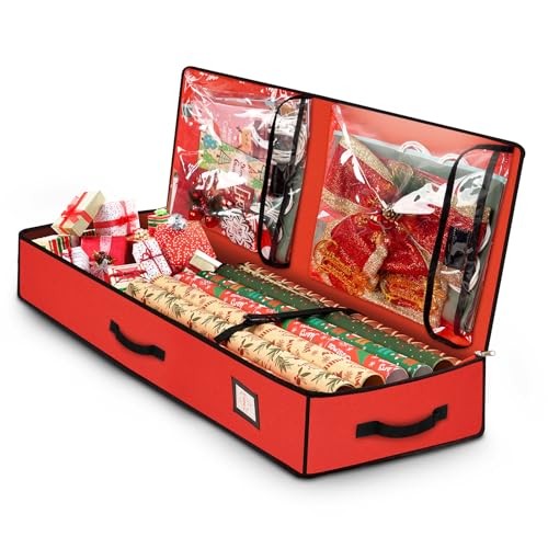 Wrapping Paper Organizer Storage Container 600D Heavy Duty Tear Proof for