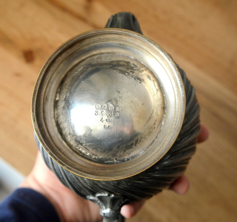 GERMANY TEAPOT 19th CENTURY 'E P B M 3938' hallmarked TABLEWARE