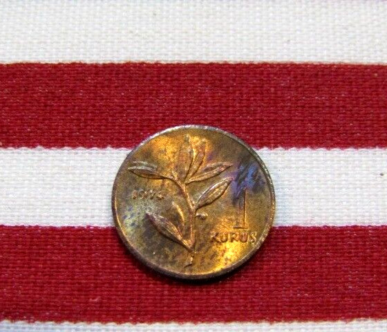 Turkey 1974 1 Kurus unc Coin