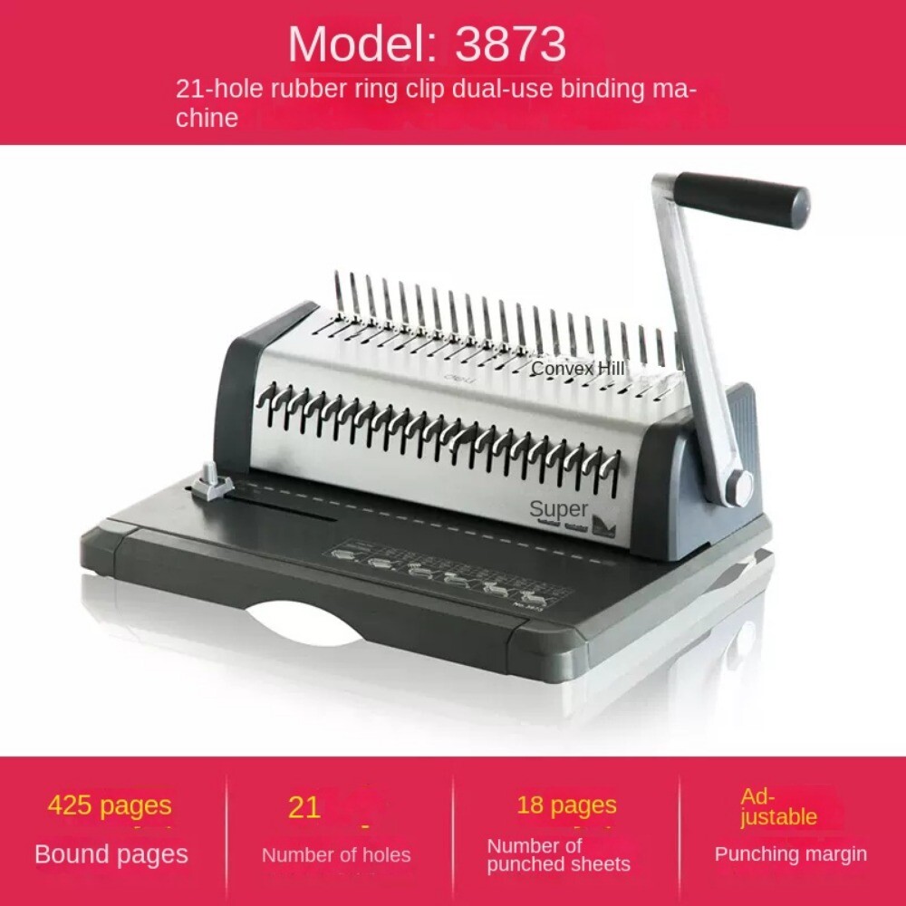 3874 Binding Machine Punching Comb Clamping Strip Rubber Ring Paper Binding