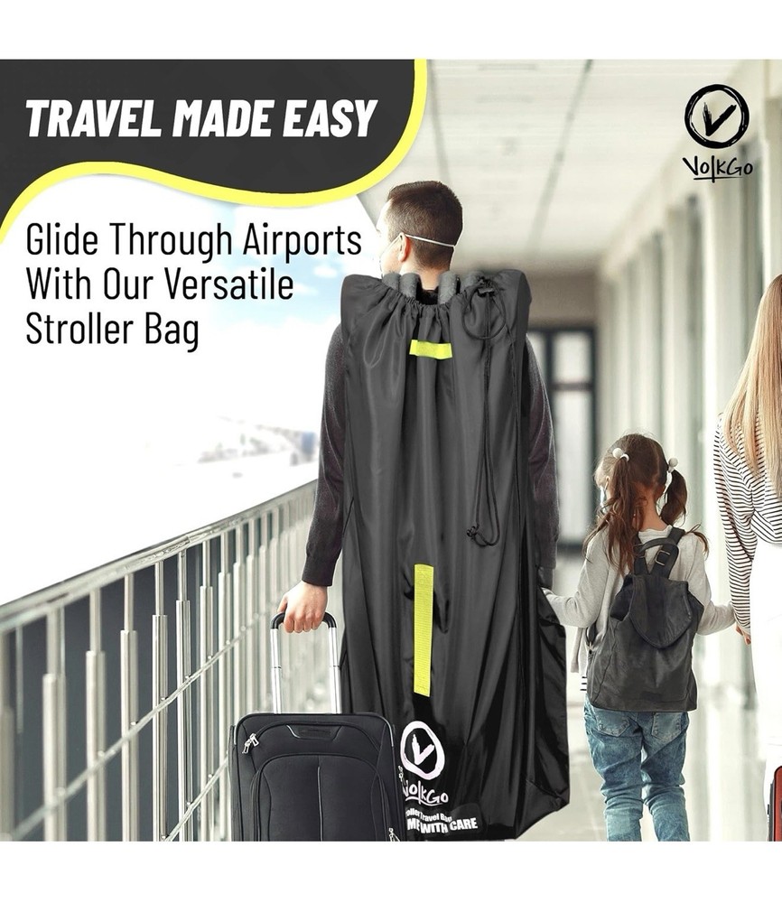 VolkGo Stroller Bag Large Backpack Airplane Gate Check Double Jogging Standard