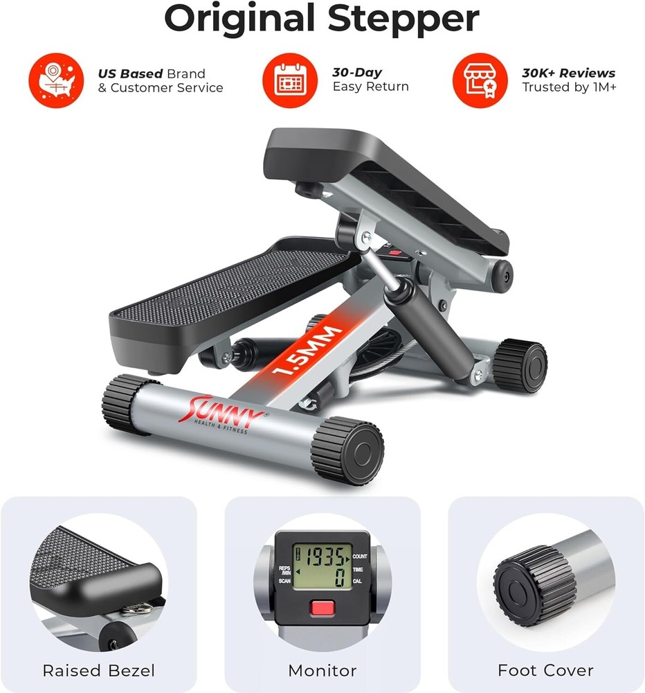 High-Resistance Cardio Stepper with Adjustable Intensity and Quiet Operation