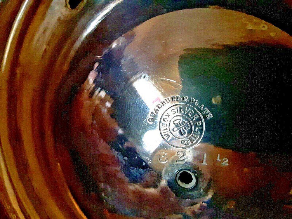 Wilcox Silver Plating Co. c.1870 Tilting Water Pitcher W/Cherub & Storks