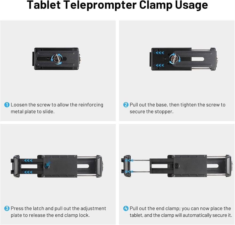 T3 Teleprompter Teleprompter with Remote Control Work with iPad/Tablet/Smartp...