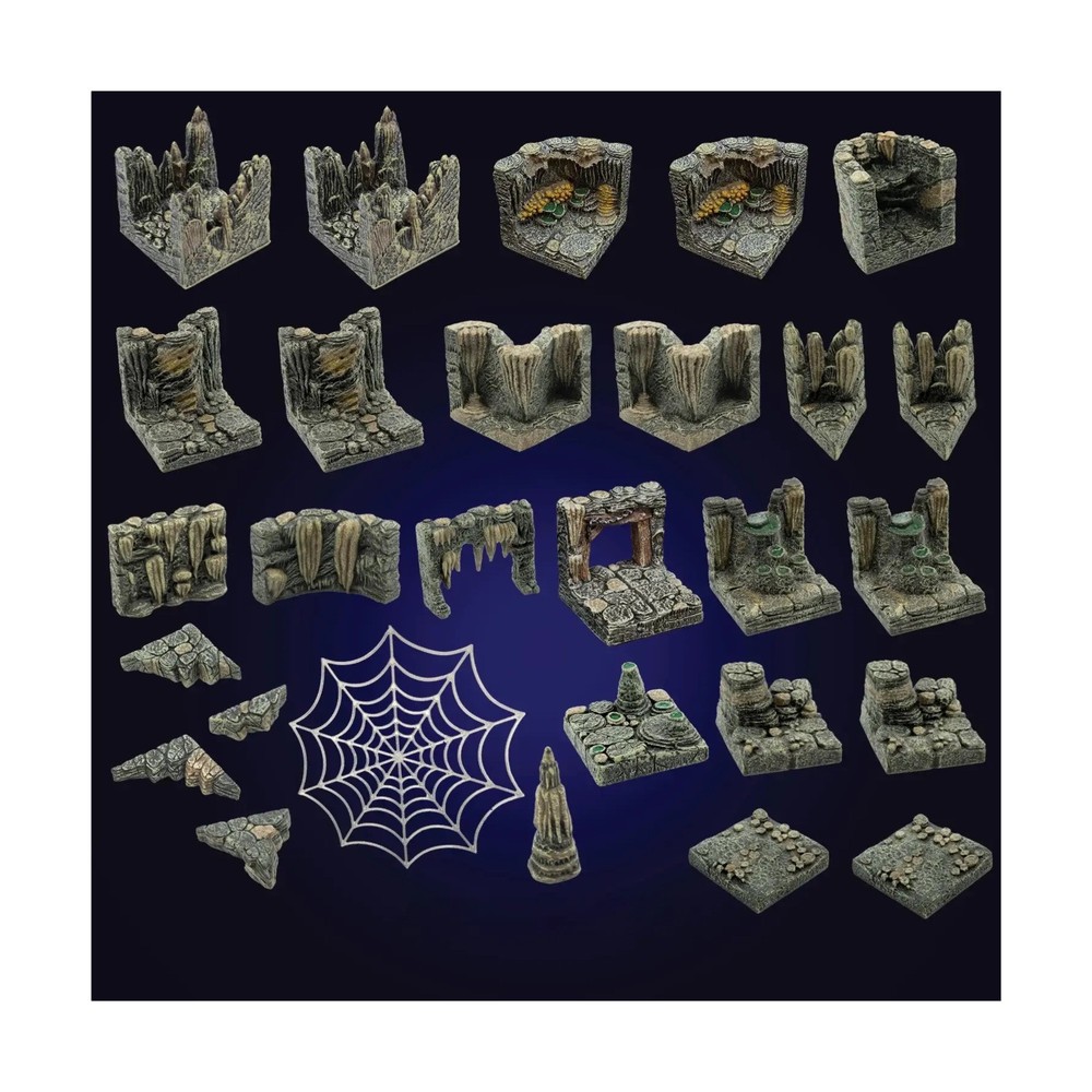Dwarven Forge Dwarvenite Cavern Set Cavern Assortment Set VG+/Mint