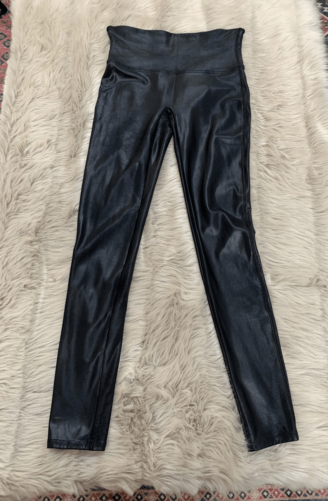 SPANX Faux Leather Leggings Black Medium
