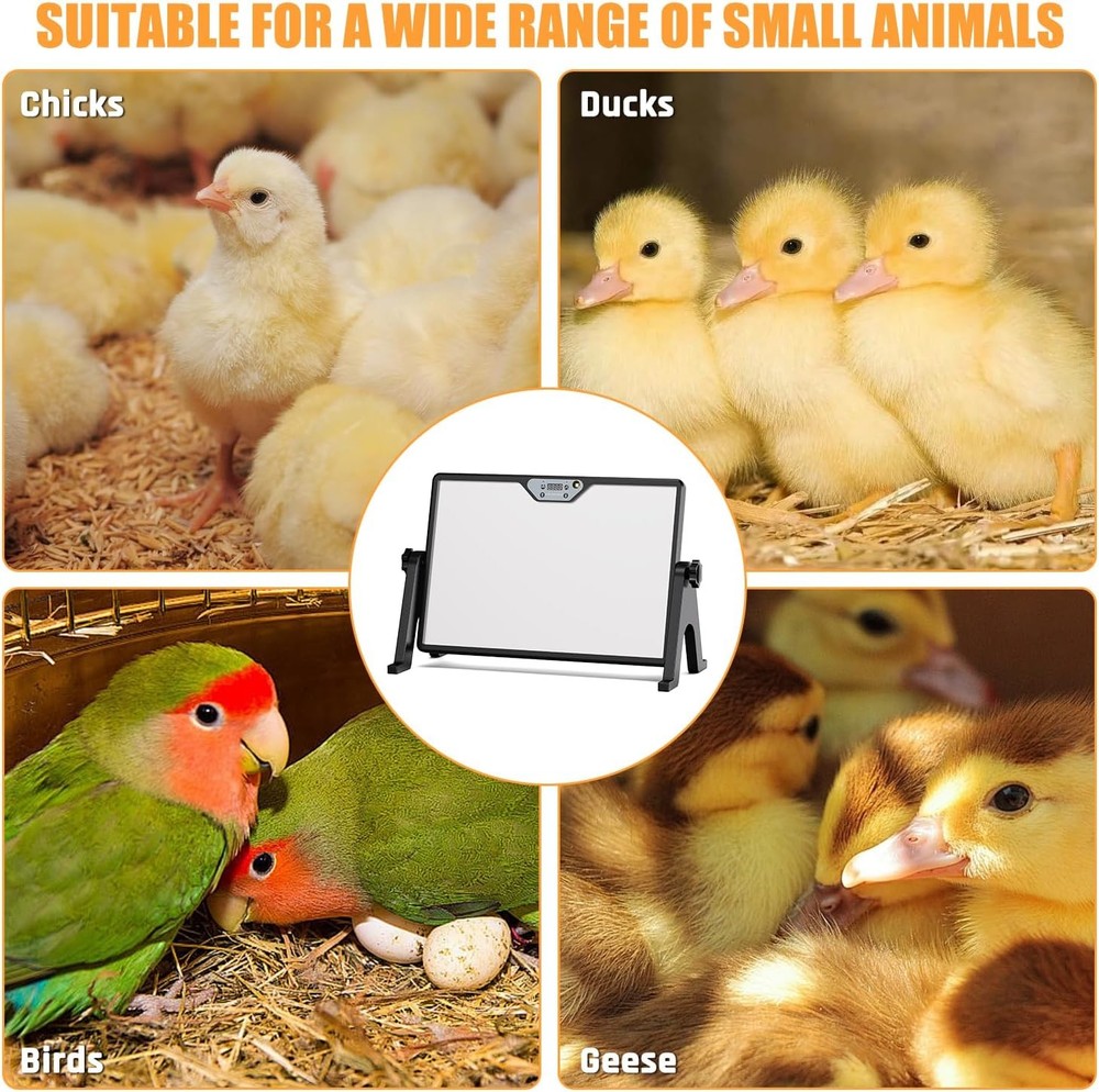 Brooder Plate for Chicks with Temp Control and Display,Dual-Sided Chicken Coop