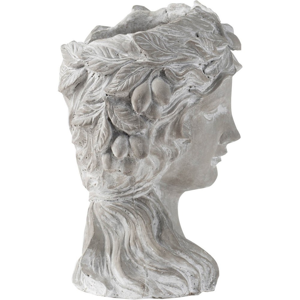 A&B Home D8029-DS Garden Whitewash Stone Planter