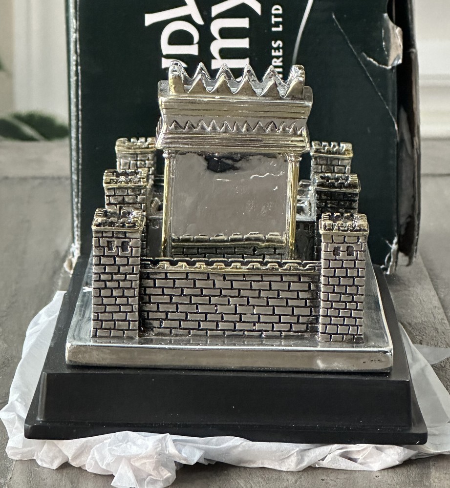 Silver Plating Model/Statue Jerusalem Israel Big Second Temple Model 925 *Read