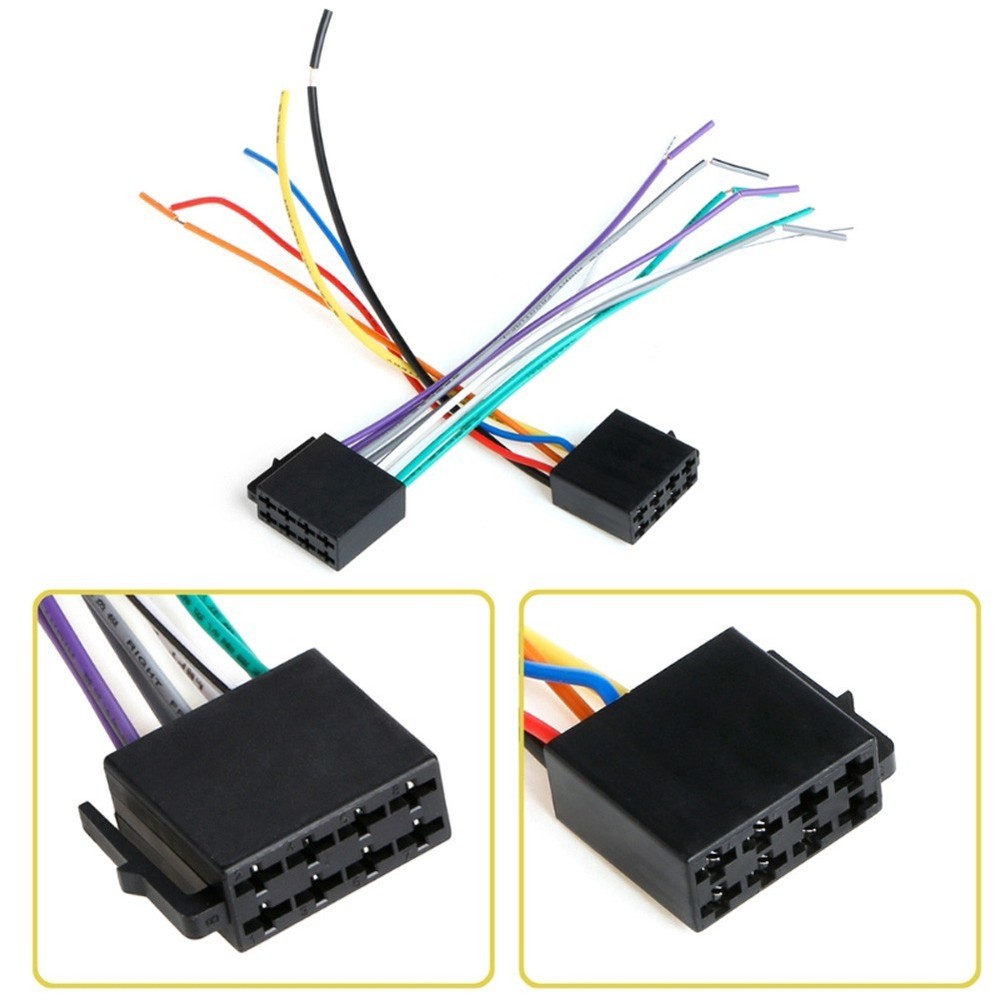 Easy to Use Car Radio Wiring Cable Adapter with Labeled Function Wires