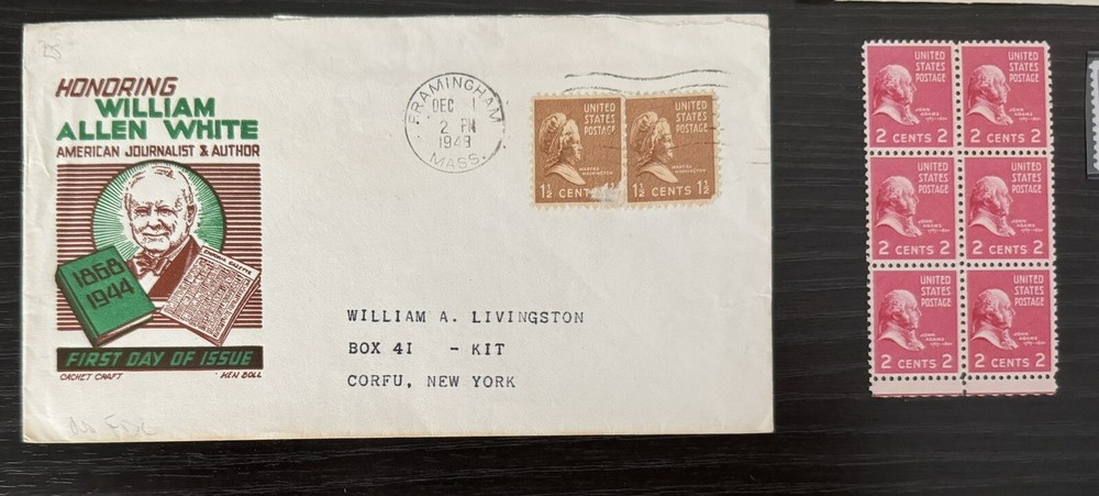 US Stamp Prexie Covers EFOs & Blocks includes #842 Partial Plate #EFOs