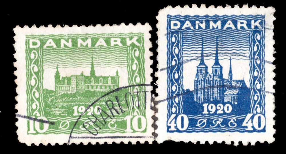 Denmark Scott 159-160 Used.