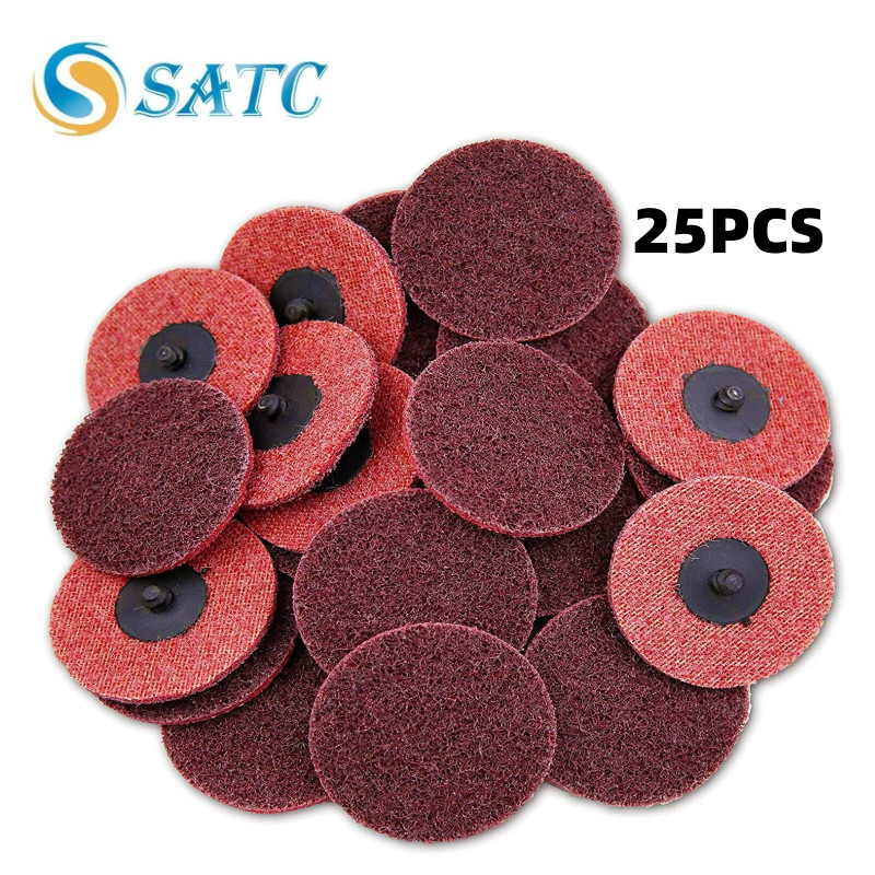 25PC 3in Quick Change Sanding Disc Medium Surface Conditioning Die Grinder Drill