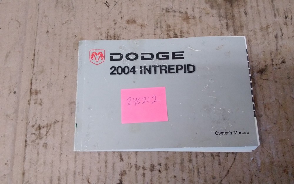 2004 DODGE INTREPID OWNERS MANUAL