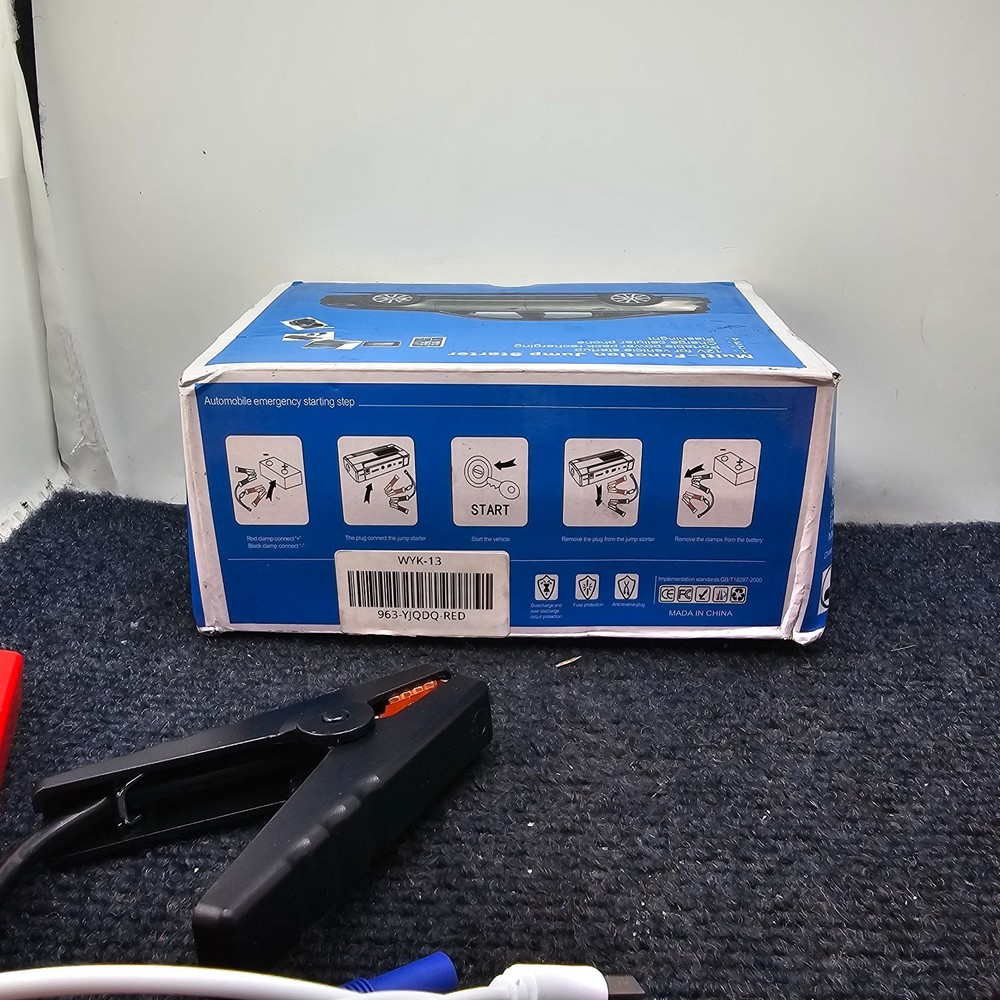 Multi-Function Jump Starter 12V Portable Powerbank function w/ Flashlight