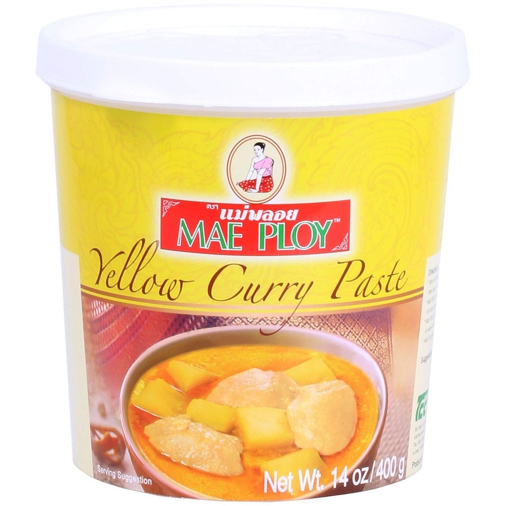 Thai Yellow Curry Paste  Authentic Flavor, No MSG, 14oz Tub