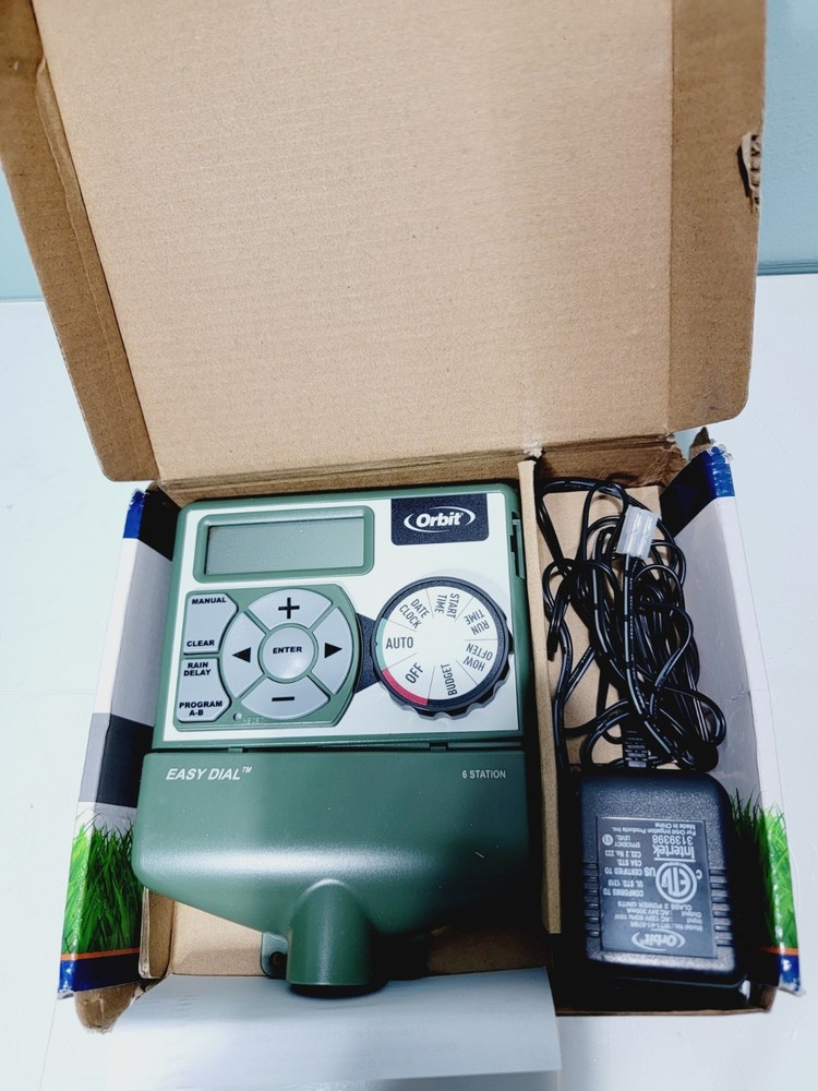 Orbit Easy Dial 6 Station Sprinkler Timer 57596 w/Easy-Set Logic Programming
