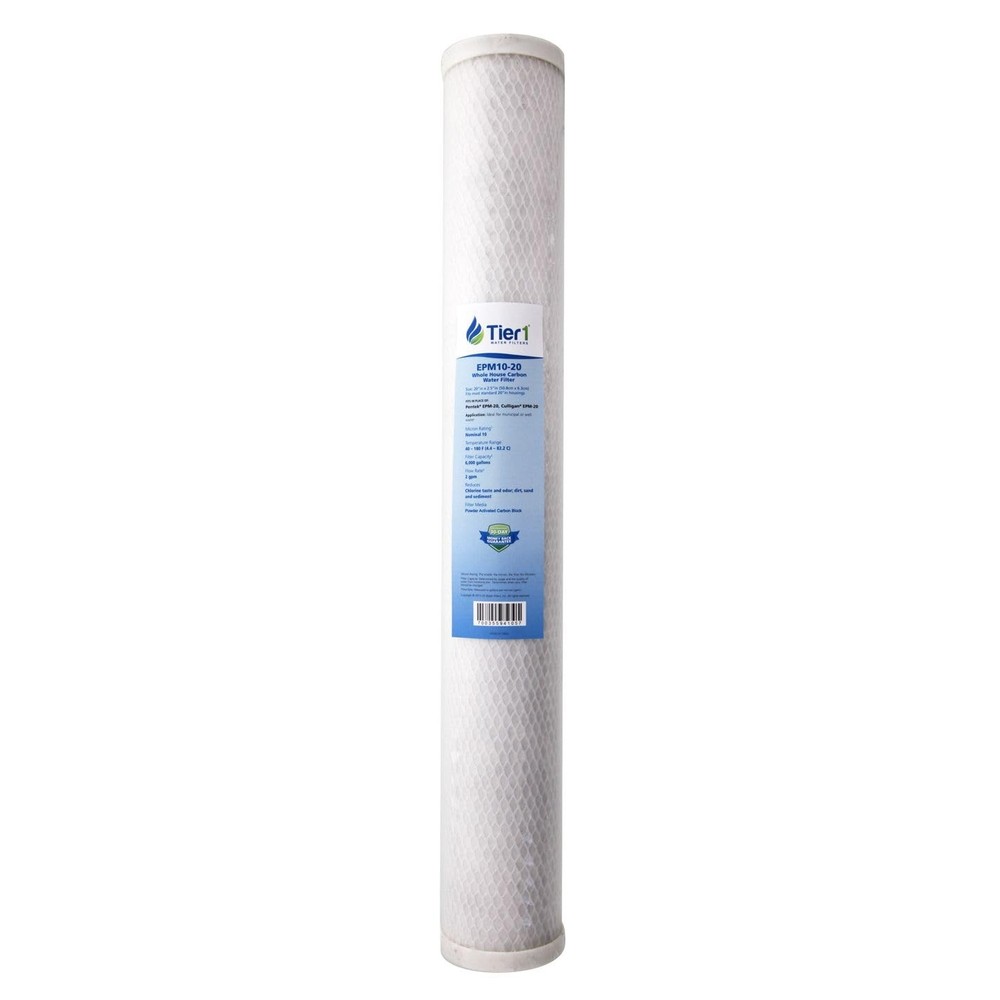 20 x 2.5 Inch 10 Micron EPM-20 Activated Carbon Block Tier1 Water Filter