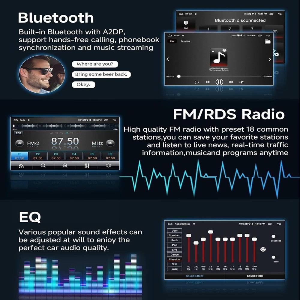 7" Touchscreen Car Stereo for 2010-2021 Frontier Android 15 Carplay Android Auto