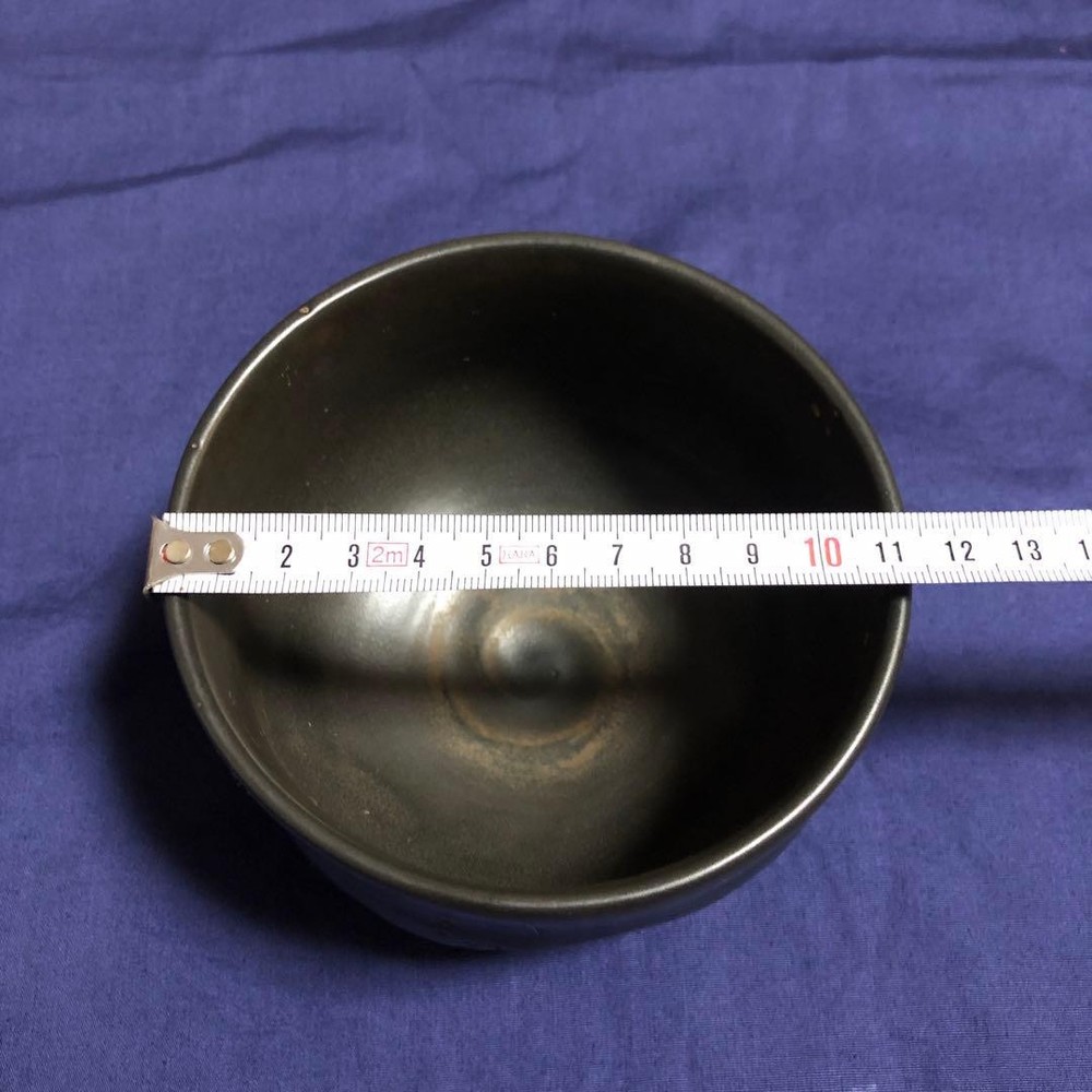 Tea Utensils ② Black round shape swirl pattern