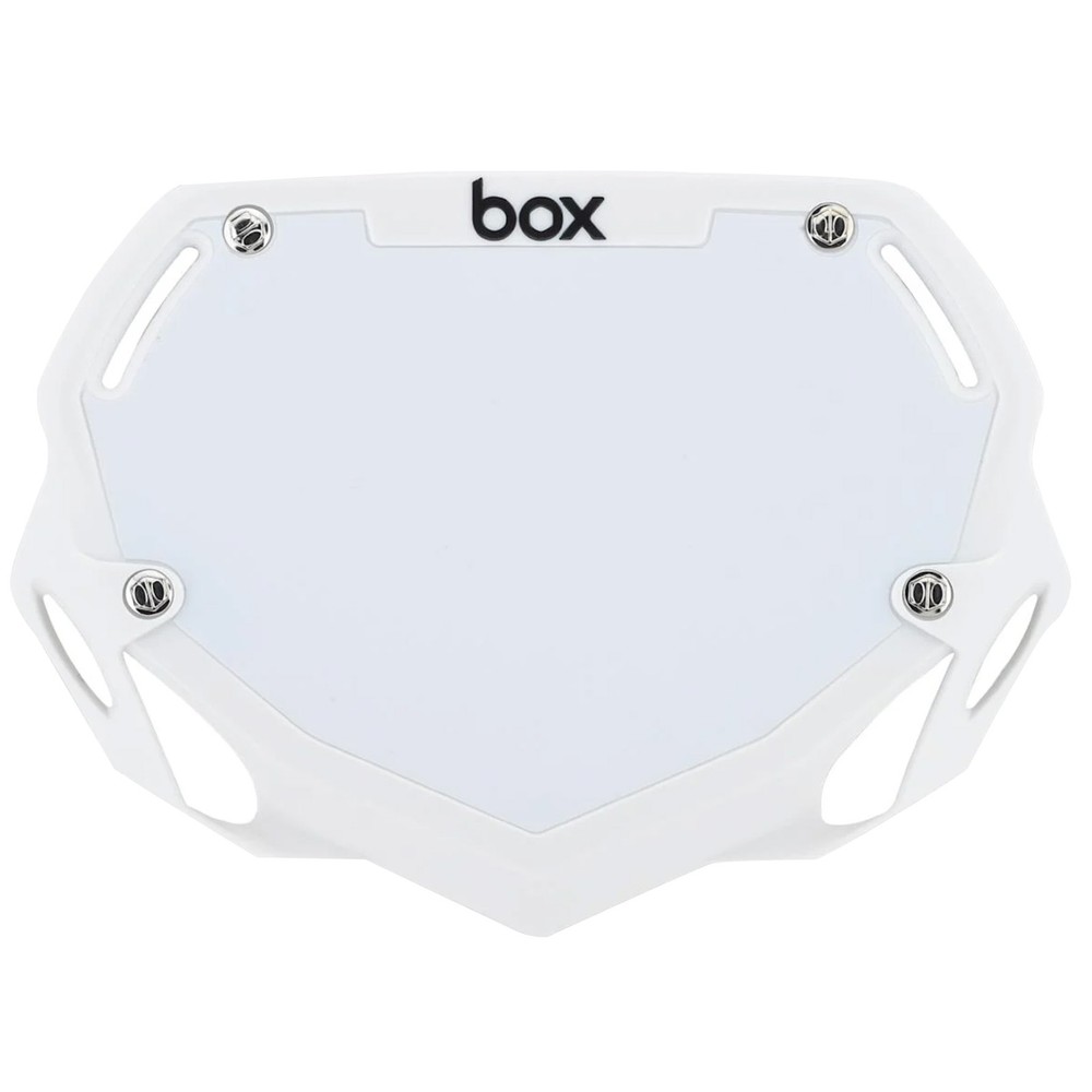 BOX Box Two Number Plate, Small - White