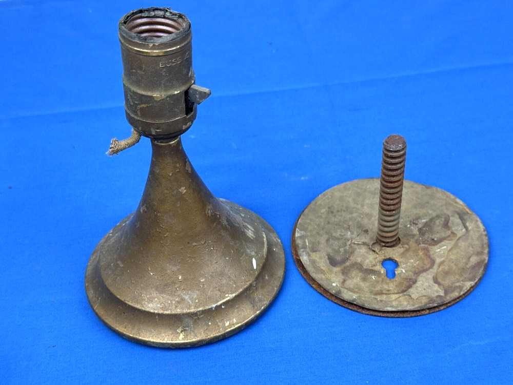 Antique Buss Light w/ Unusual Switch, Articulating Socket ~ Bussman Lighting