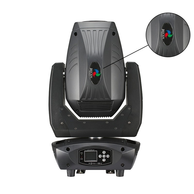BECEN 4pcs 200W LED Moving Head Light 4 prisms Stage Gobo Beam Rianbow Effect